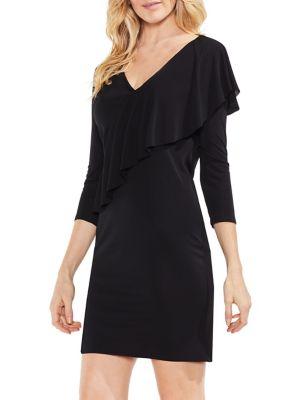 Vince Camuto Ruffle Asymmetric Shift Dress