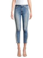 7 For All Mankind Racing Stripe Ankle Skinny Jeans