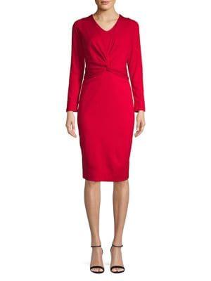 Taylor Twisted Front Knee-length Dress