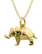 Lord & Taylor 18k Yellow Goldplated Sterling Silver Origami Elephant Pendant Necklace