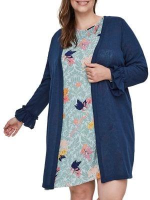 Junarose Plus Ruffled Open Front Cardigan
