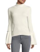 Design Lab Lord & Taylor Bell Sleeve Turtleneck Sweater