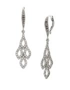 Judith Jack Marcasite And Crystal Paved Mini Chandelier Earrings