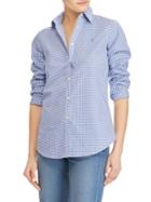 Lauren Ralph Lauren Petite Checked Stretch Button-down Shirt