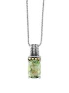 Effy Green Amethyst, 18k Yellow Gold And Sterling Silver Pendant Necklace