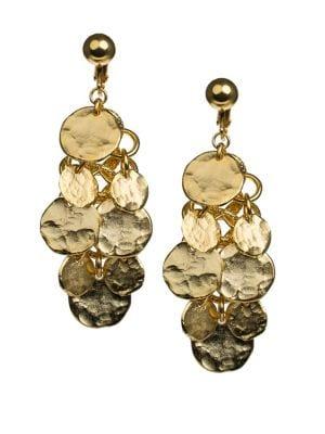 Kenneth Jay Lane Coin Cluster Drop Earrings