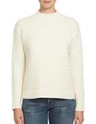 1.state Honeycomb Stitch Mockneck Sweater