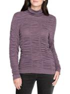 Nic+zoe Petites Petite Petite Ruched Turtleneck Top