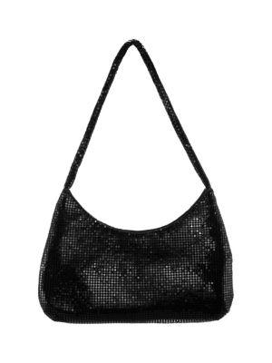 Nina Avery Embellished Mesh Shoulder Bag