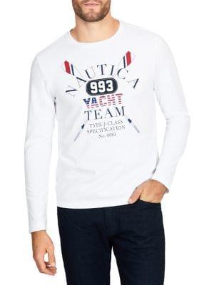 Nautica Long Sleeve Yacht Team Crewneck Tee