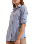 Lauren Ralph Lauren Striped Long Sleeve Cotton Shirt