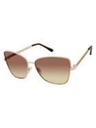 Jessica Simpson 60mm Goldtone Butterfly Sunglasses