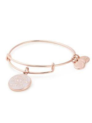 Alex And Ani Rose Goldtone Holiday Charm Bracelet