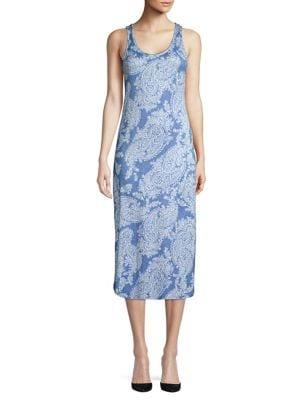 Nuit Rouge Pailsey Print Caftan