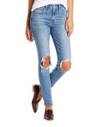 Levi's 721 High Rise Ripped Skinny Jeans