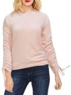 Two By Vince Camuto Gilded Rose Self-tie Velour Top