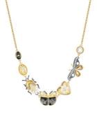Swarovski Multicolored Mixed Plated And Crystal Charm Necklace