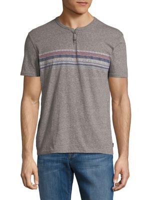 Lucky Brand Stripe Heathered Henley