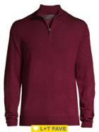 Black Brown Merino Wool Zip Sweater