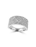 Effy Pave Classica Diamonds And 14k White Gold Ring