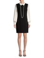 Karl Lagerfeld Paris Faux-pearl Necklace Dress