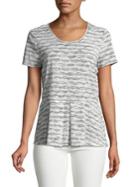 Ivanka Trump Textured Knit Peplum Top