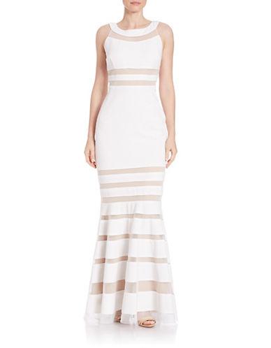 Js Collections Illusion Stripe Mermaid Gown