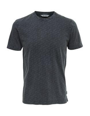 Only And Sons Slim-fit Stripe Washed Out Tee