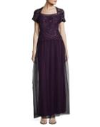 Brianna Plus Embroidered Evening Gown