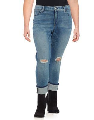 Nydj Plus Plus Marilyn Distressed Jeans