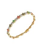 Lord & Taylor 18k Yellow Goldplated Multi-stone Tennis Bracelet