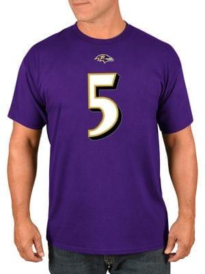 Majestic Joe Flacco Baltimore Ravens Nfl Cotton Tee