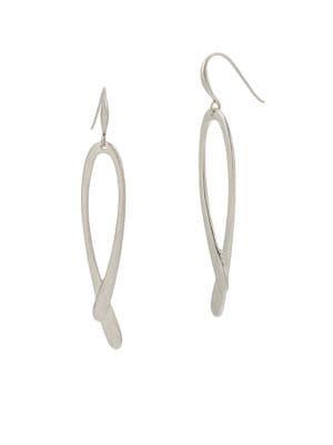 Robert Lee Morris Collection Silvertone Wishbone Gypsy Hoop Earrings