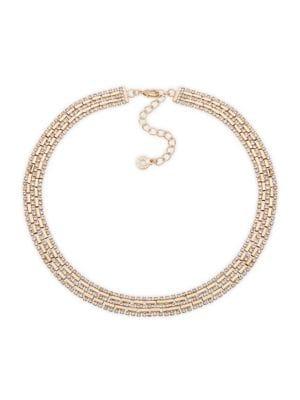 Anne Klein Goldtone Pave Collar Necklace