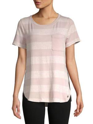 Calvin Klein Performance Striped Short-sleeve Top