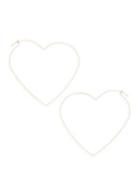 Design Lab Goldtone Heart Hoop Earrings