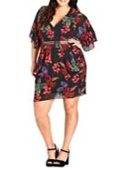 City Chic Plus Essence Jungle Dress