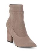 H Halston Ribbed Ankle Boots