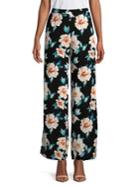 Design Lab Lord & Taylor Floral Cotton Wide-leg Pants