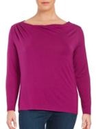 Lord & Taylor Draped Front Top