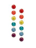 Design Lab 6-pairs Multicolor Stud Earrings