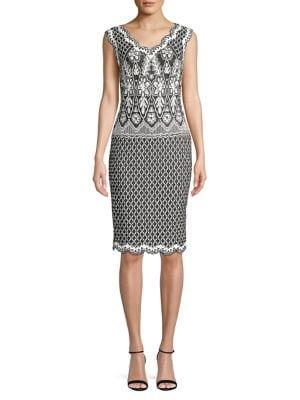 Tadashi Shoji Embroidered Sequin Lace Bodycon Dress