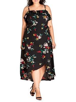 City Chic Plus Floral Midi Dress