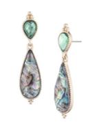 Lonna & Lilly Embellished Goldtone Double Pear Drop Earrings