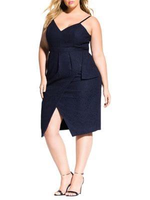 City Chic Plus Amare Lace Maxi Dress