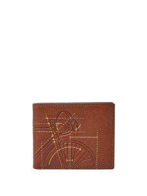 Fossil Peter Rfid Flip Id Leather Bi-fold Wallet