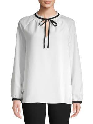 Tommy Hilfiger Contrasting Tie-neck Blouse