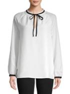 Tommy Hilfiger Contrasting Tie-neck Blouse