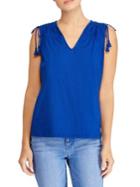 Lauren Ralph Lauren Ruched-shoulder Cotton Tank Top