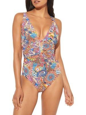 Bleu Rod Beattie Printed One-piece Swimsuit